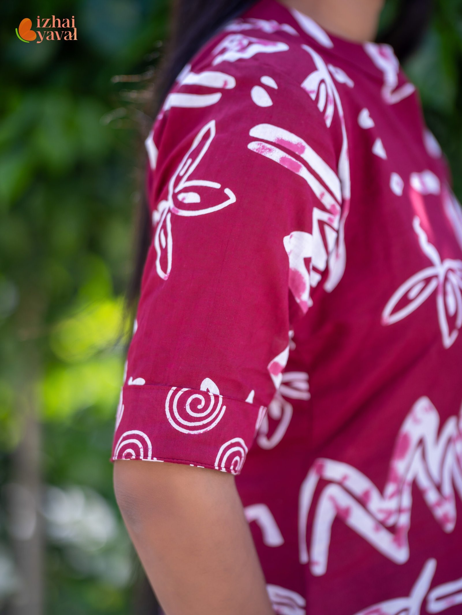 maroon handcrafted printed cotton kurti set maroon handcrafted printed cotton kurti set