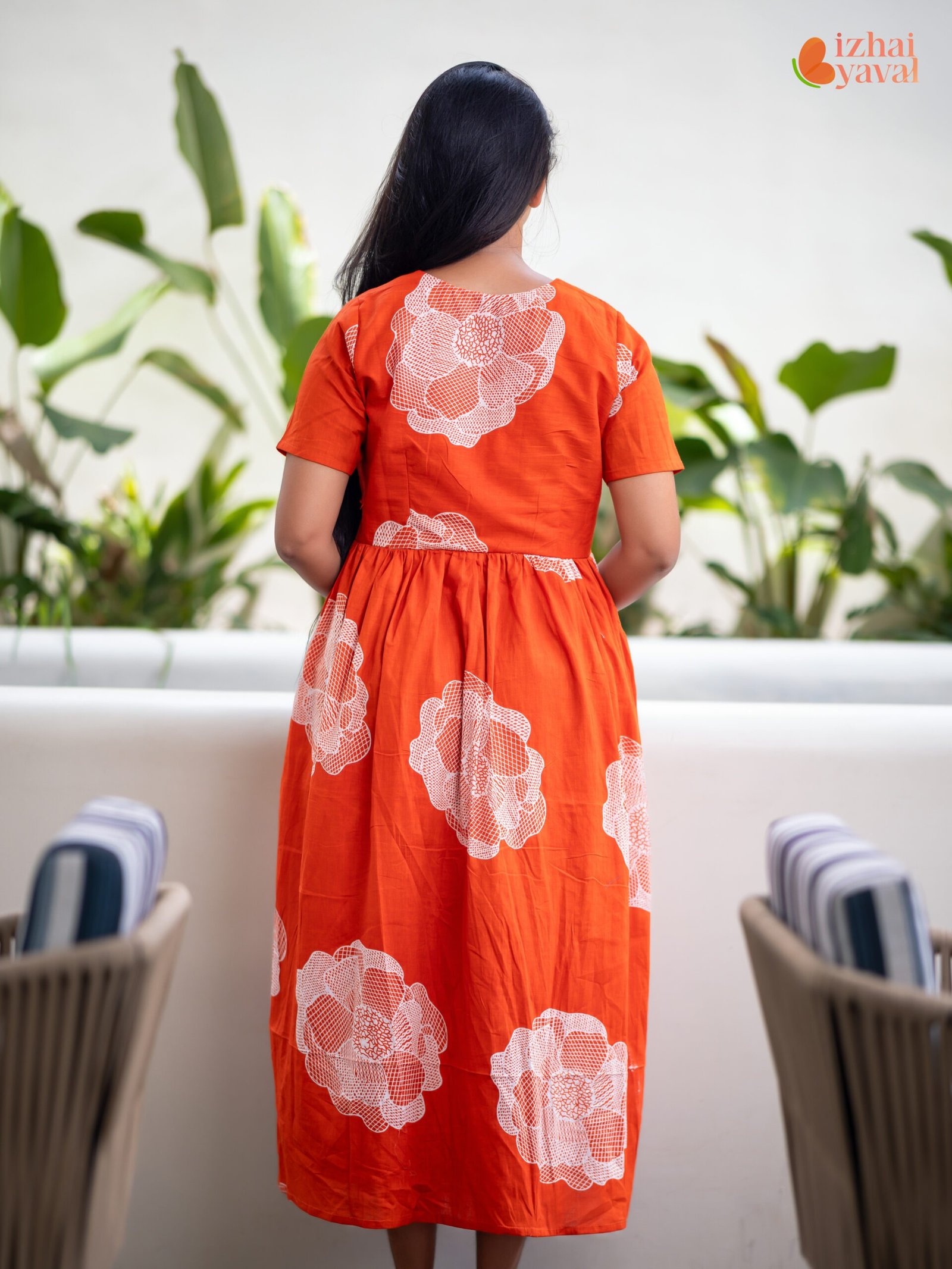 Orange Floral Maxi - Image 5