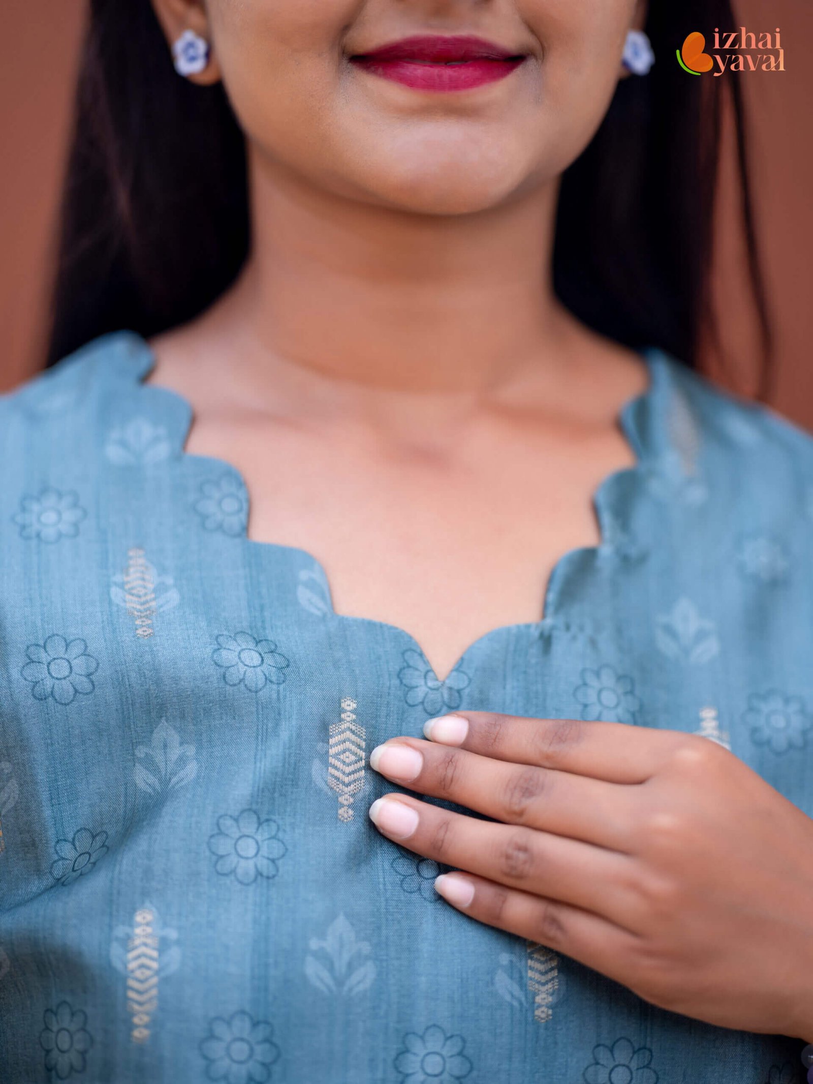 elegant teal printed kurti with matching dupatta elegant teal printed kurti with matching dupatta